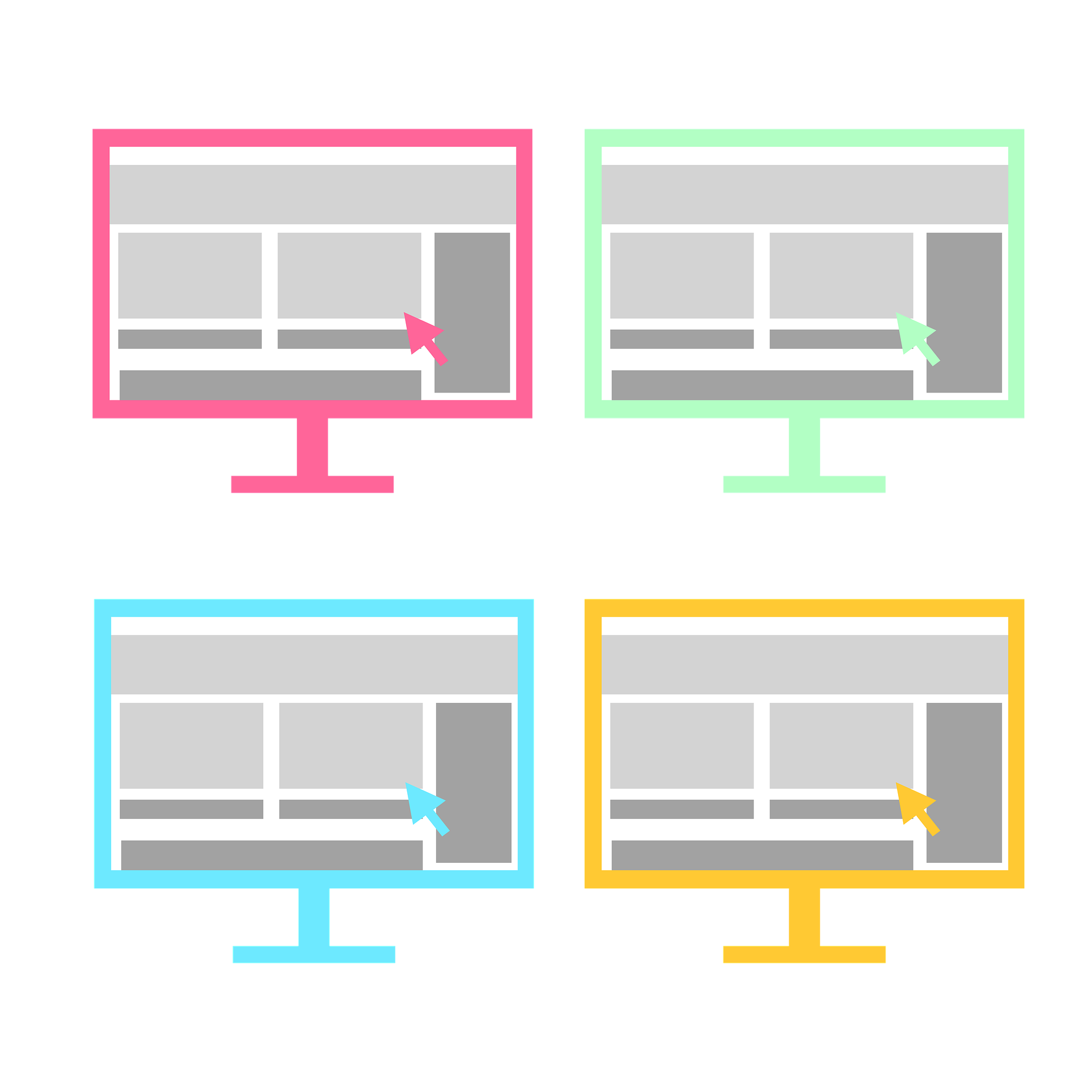 Exemple d'interface UI sur un site web